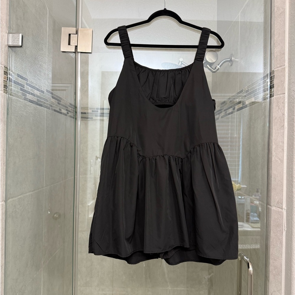 Black athletic romper